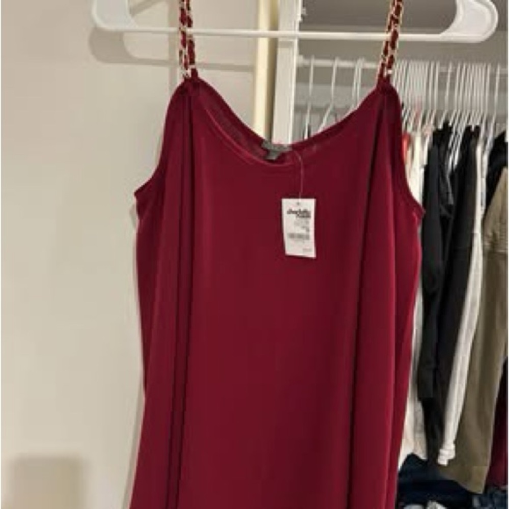 Charlotte Russe Burgundy Camisole with Chain Straps